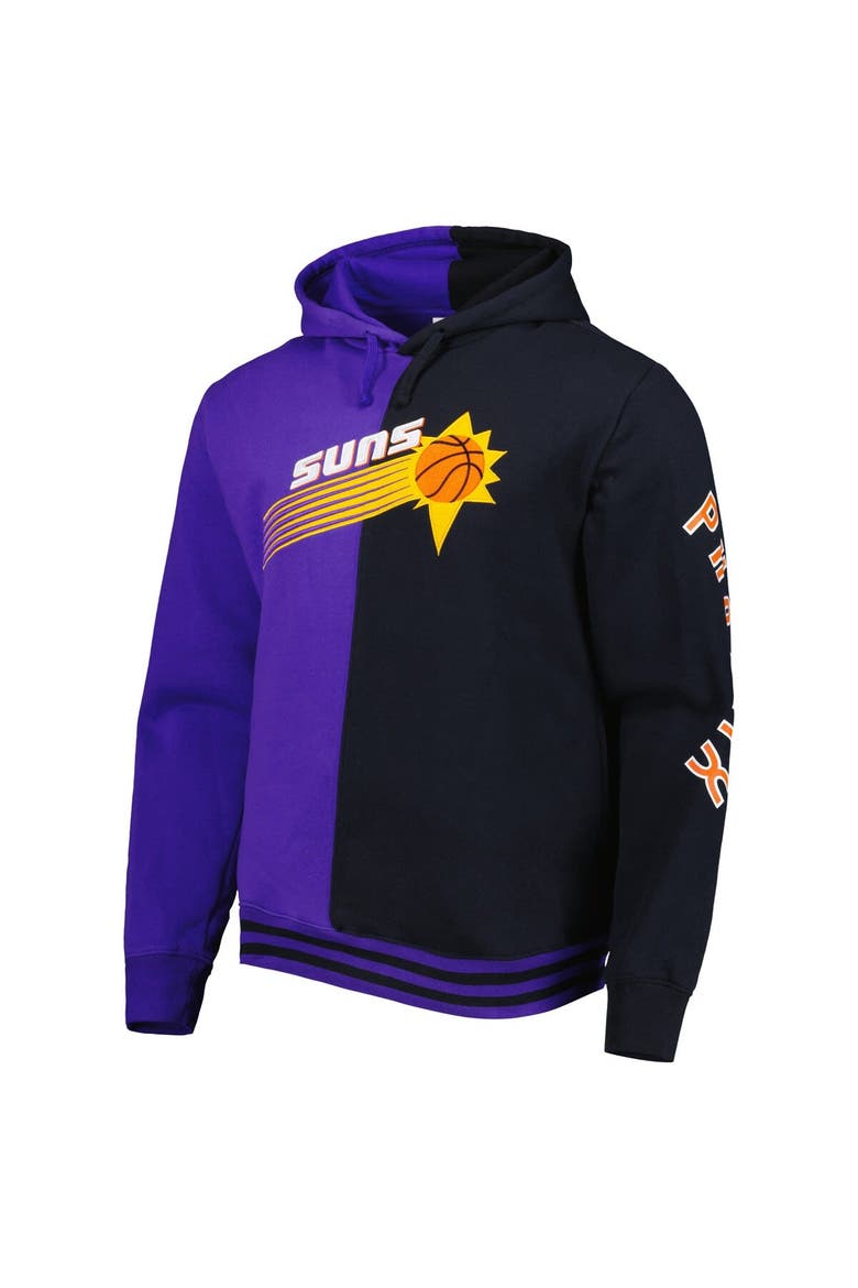 Men's Mitchell & Ness Purple/Black Phoenix Suns Hardwood Classics Split Pullover Hoodie, Alternate, color, Purple