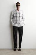 COS Checked Linen Blazer