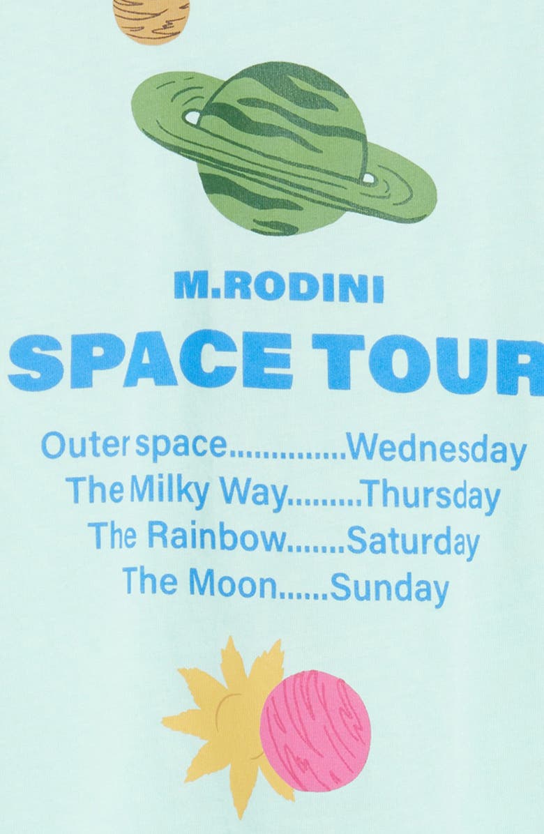 Mini Rodini Kids' Space Tour Organic Cotton Graphic T-Shirt, Alternate, color, Blue