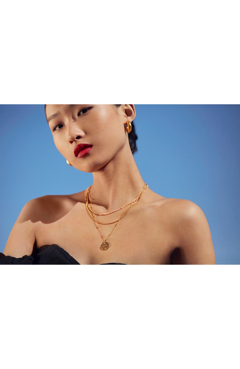 Monica Vinader Mini Nugget Stone Beaded Necklace, Alternate, color, 18Ct Gold