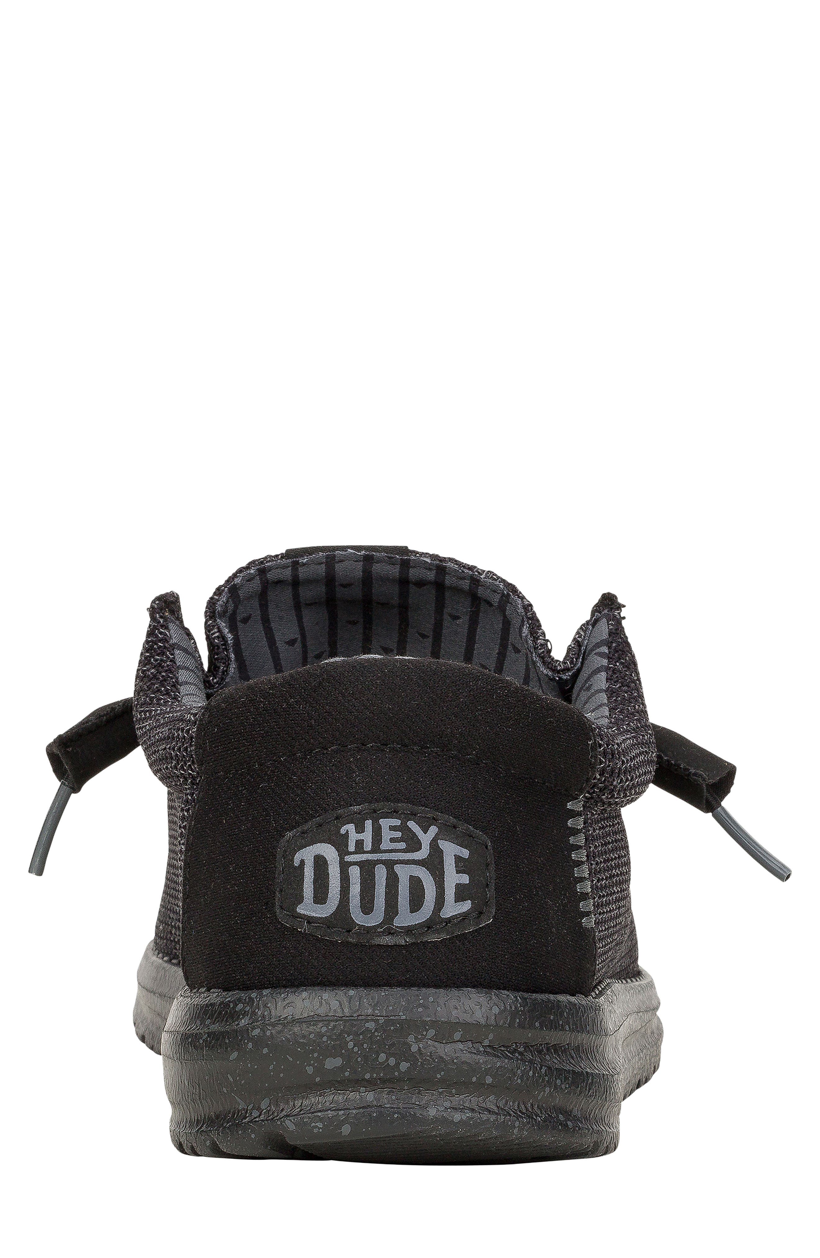 Hey Dude Wally Stretch Sox Slip-On, Alternate, color, Black/ Black