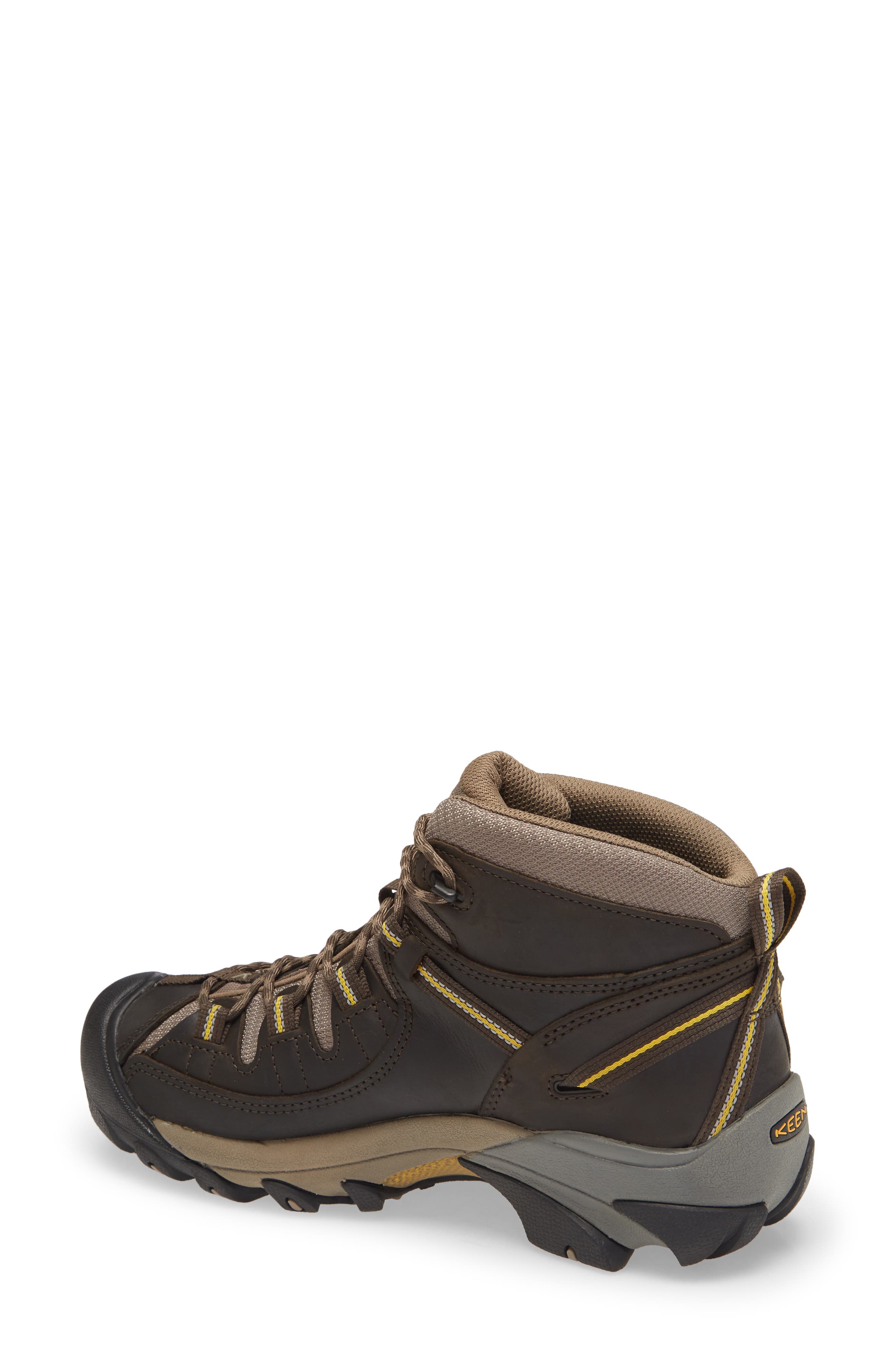KEEN 'Targhee II' Waterproof Boot, Alternate, color, Black Olive/Yellow