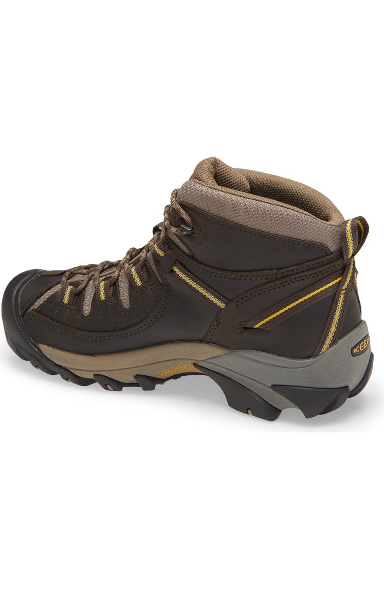 KEEN 'Targhee II' Waterproof Boot, Alternate, color, Black Olive/Yellow