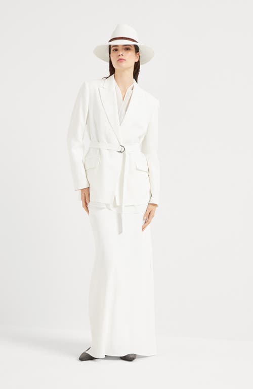 Brunello Cucinelli Fluid Skirt In White