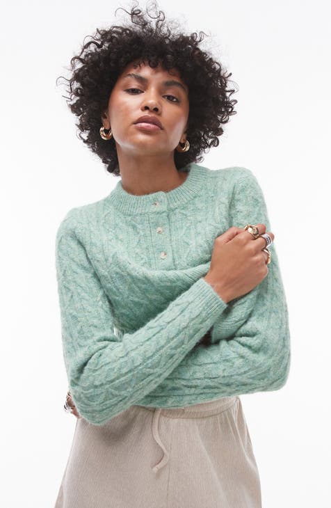 Mint green sweaters for womens hotsell