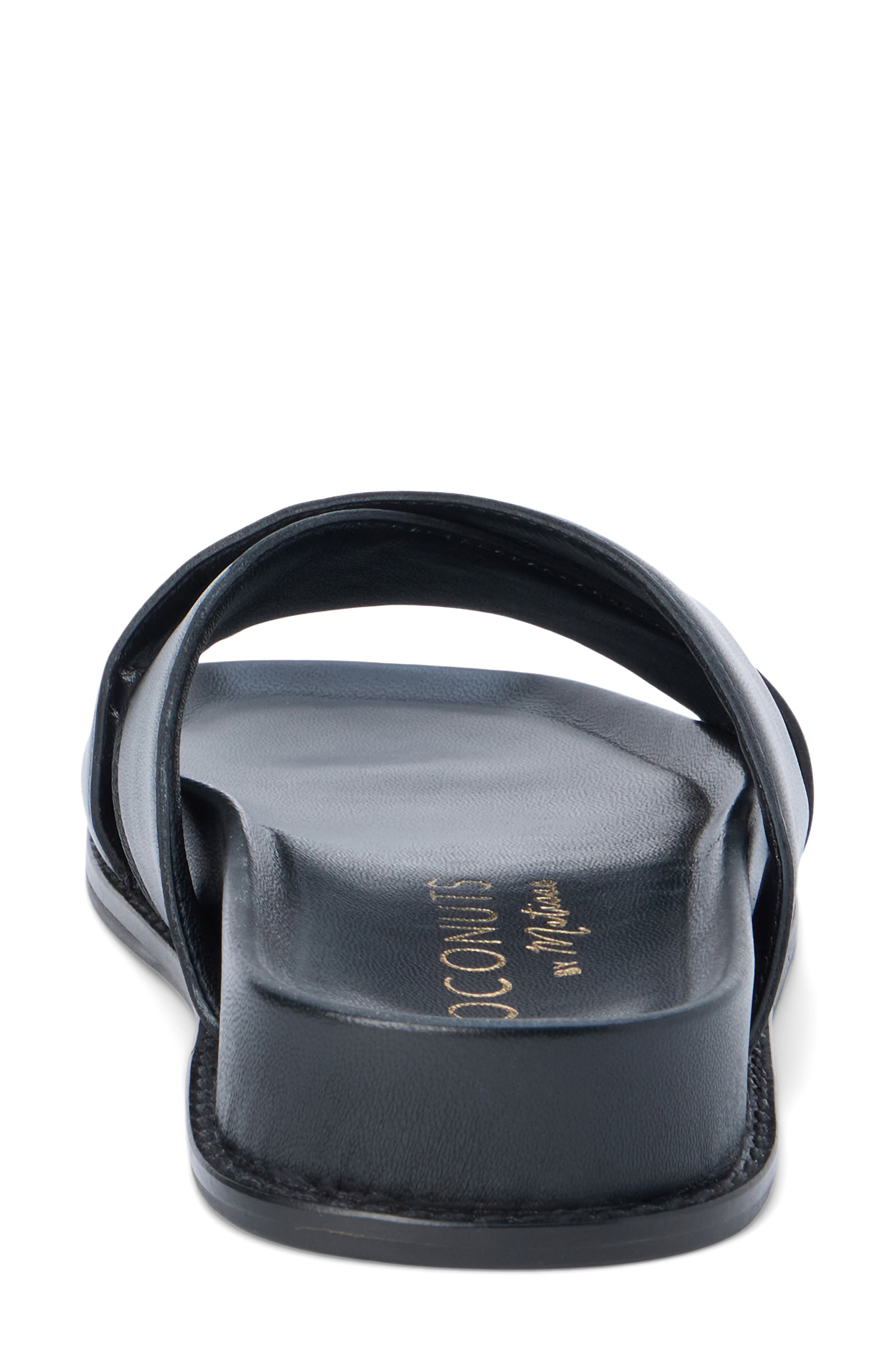 Coconuts by Matisse Hannah Slide Sandal, Alternate, color, Black Leather