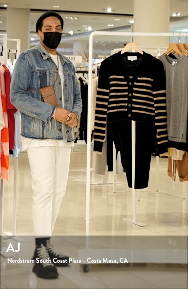 Mini Marin Stripe V-Neck Cardigan, sales video thumbnail