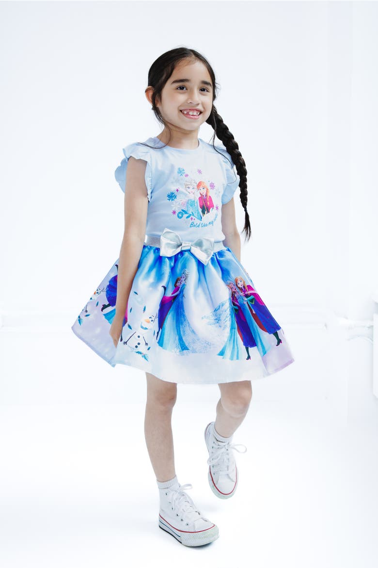 Frozen 2-Piece Sleeveless Top and Skirt Set, Alternate, color, Blue Elsa and Anna