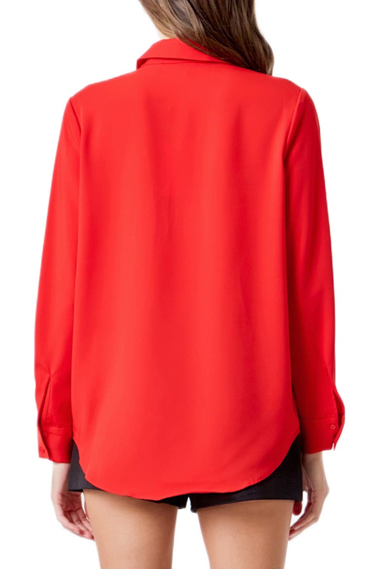 Classic Button-Up Shirt, Alternate, color, RED