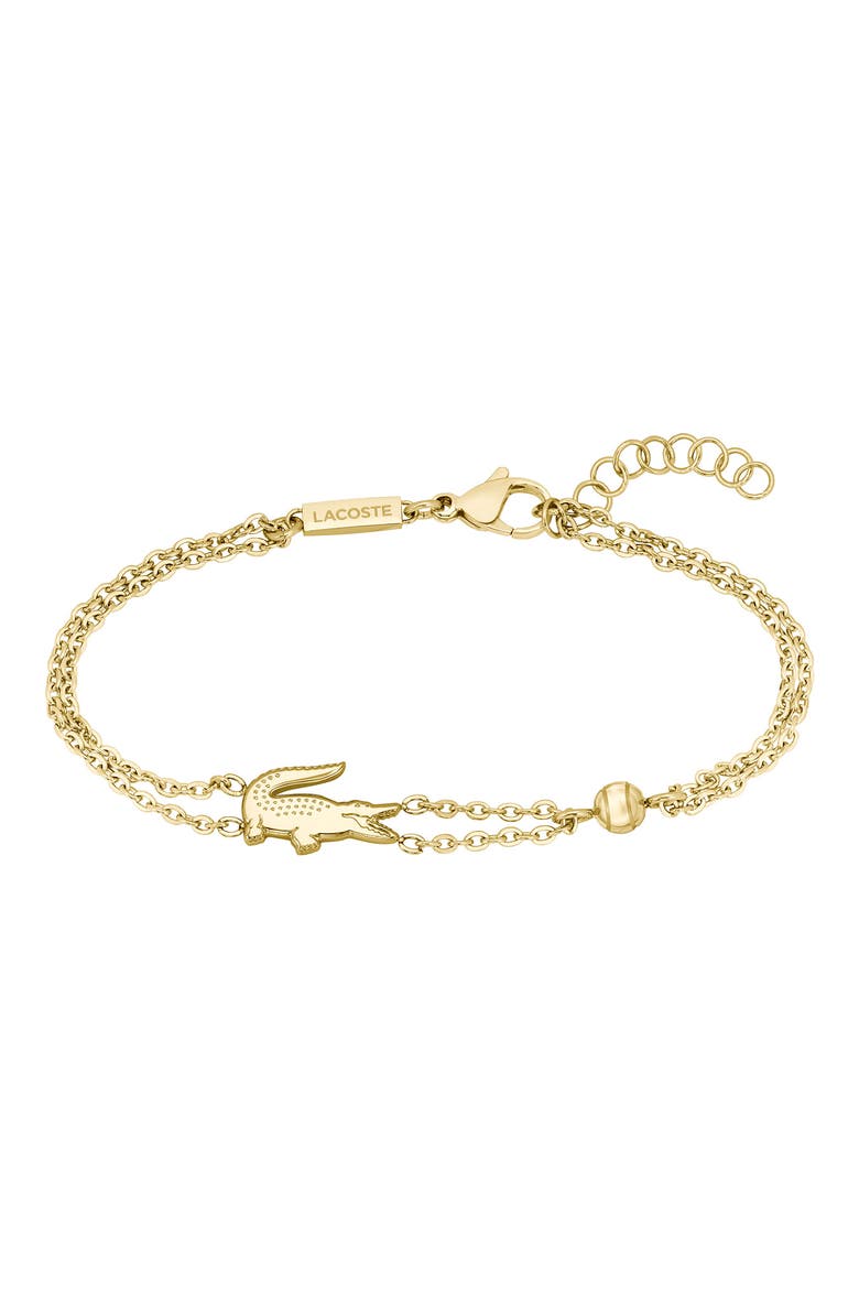 Crocodile Station Bracelet, Main, color, GOLD