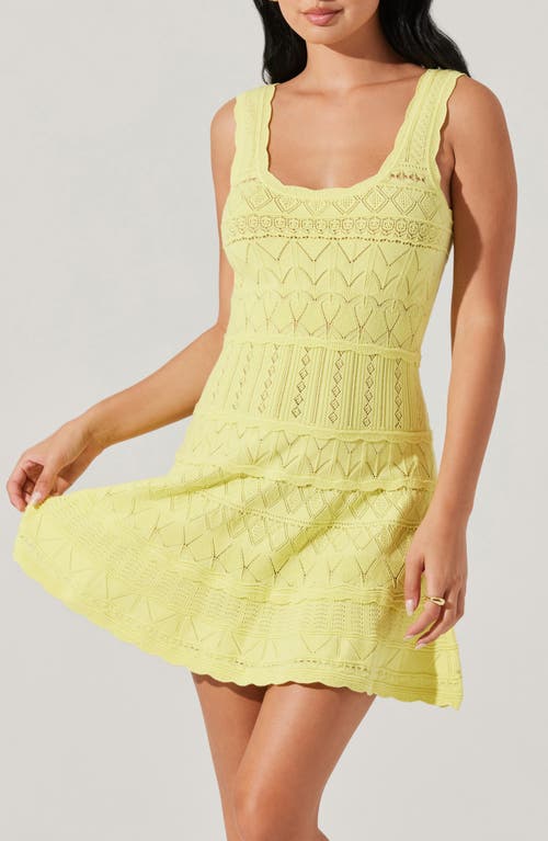 Astr The Label Shereena Knit Minidress In Yellow