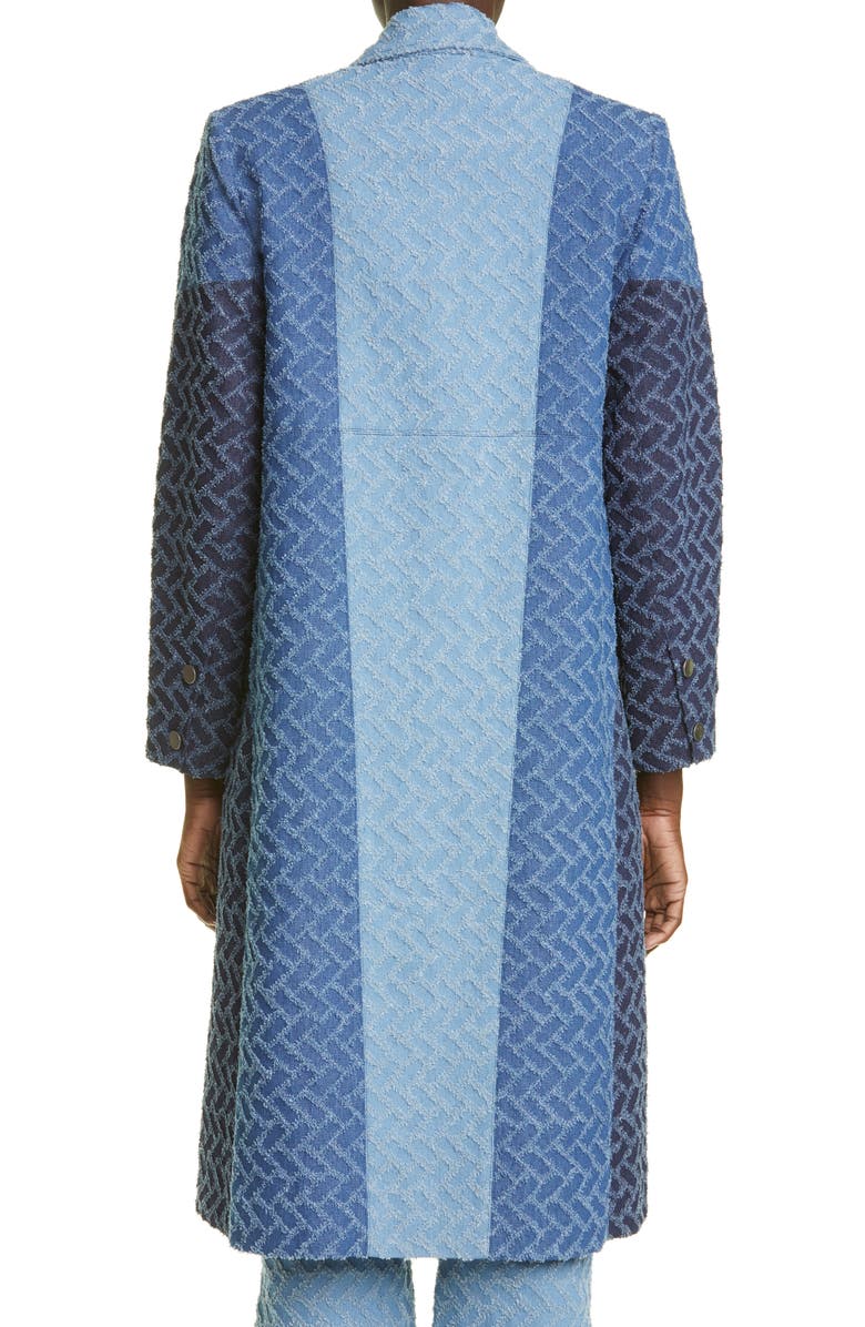 Weinsanto Geo Pattern Denim Coat, Alternate, color,