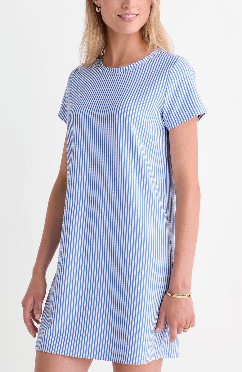 vineyard vines Seersucker Stripe Knit Dress, Alternate, color, Feeder Breaker Blue