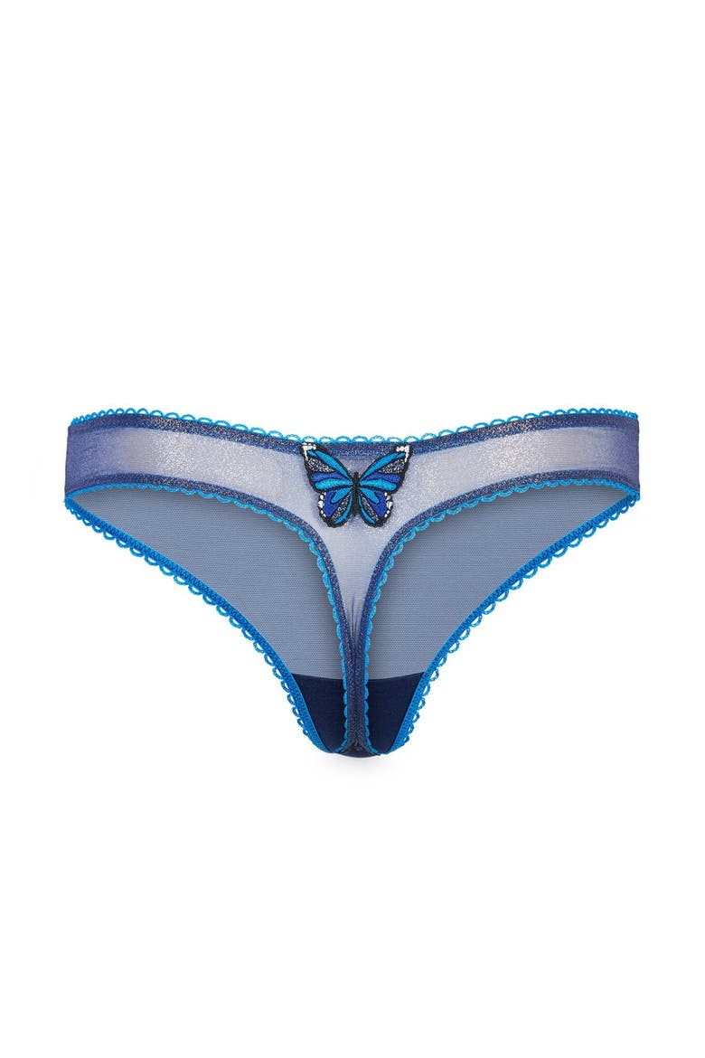 Alyshia Thong Panties, Alternate, color, Animal blue