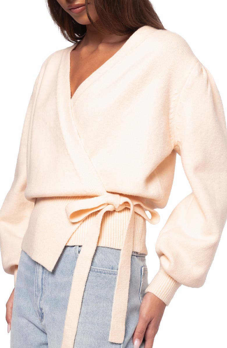 Petal & Pup Abbey Wrap Cardigan, Alternate, color, Cream