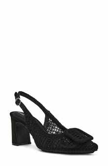 Anne Klein Belinda Lace Embroidered Slingback Pump