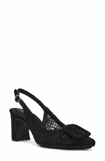Anne Klein Belinda Lace Embroidered Slingback Pump