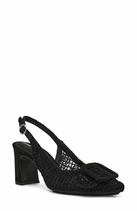 Anne Klein Belinda Lace Embroidered Slingback Pump