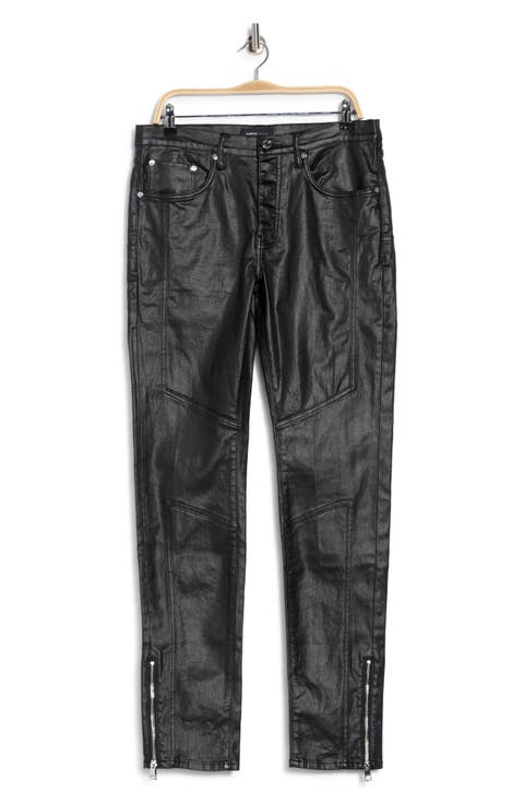 Shiny Racer Coated Jeans
