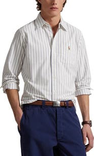 Polo Ralph Lauren Classic Fit Stripe Cotton Button-Down Oxford Shirt