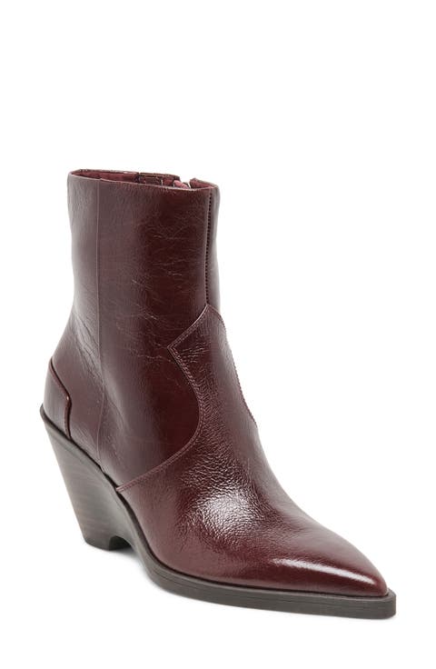 Ashtin Leather Wedge Bootie