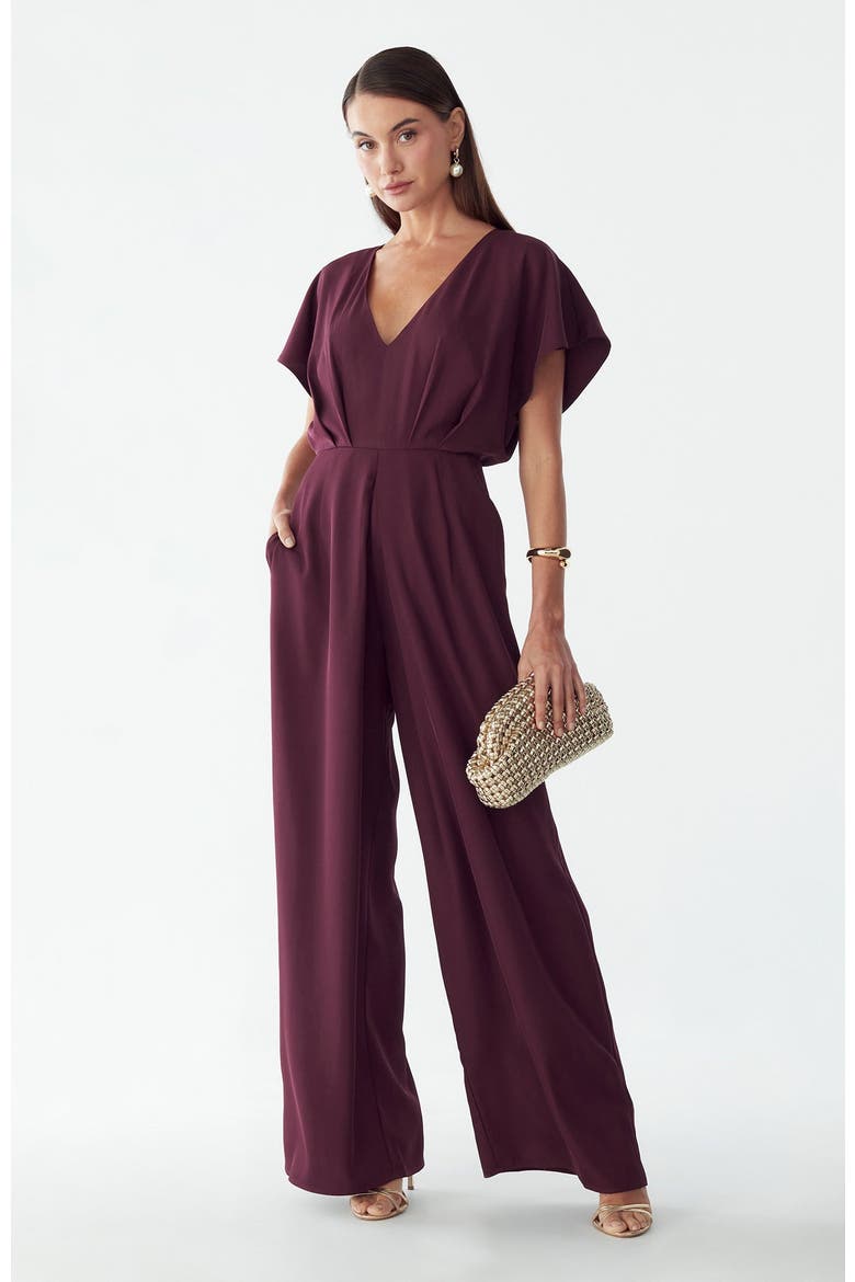 Azeliah Jumpsuit, Alternate, color, Wine