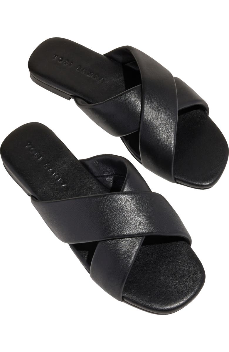 Yosi Samra Delancey Slide Sandal, Alternate, color, Black