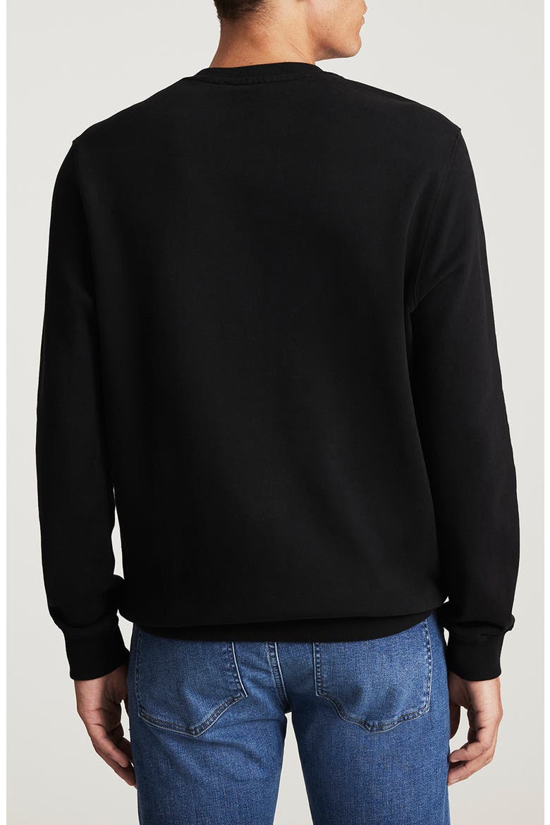 Crewneck Cotton Sweatshirt, Alternate, color, BLACK
