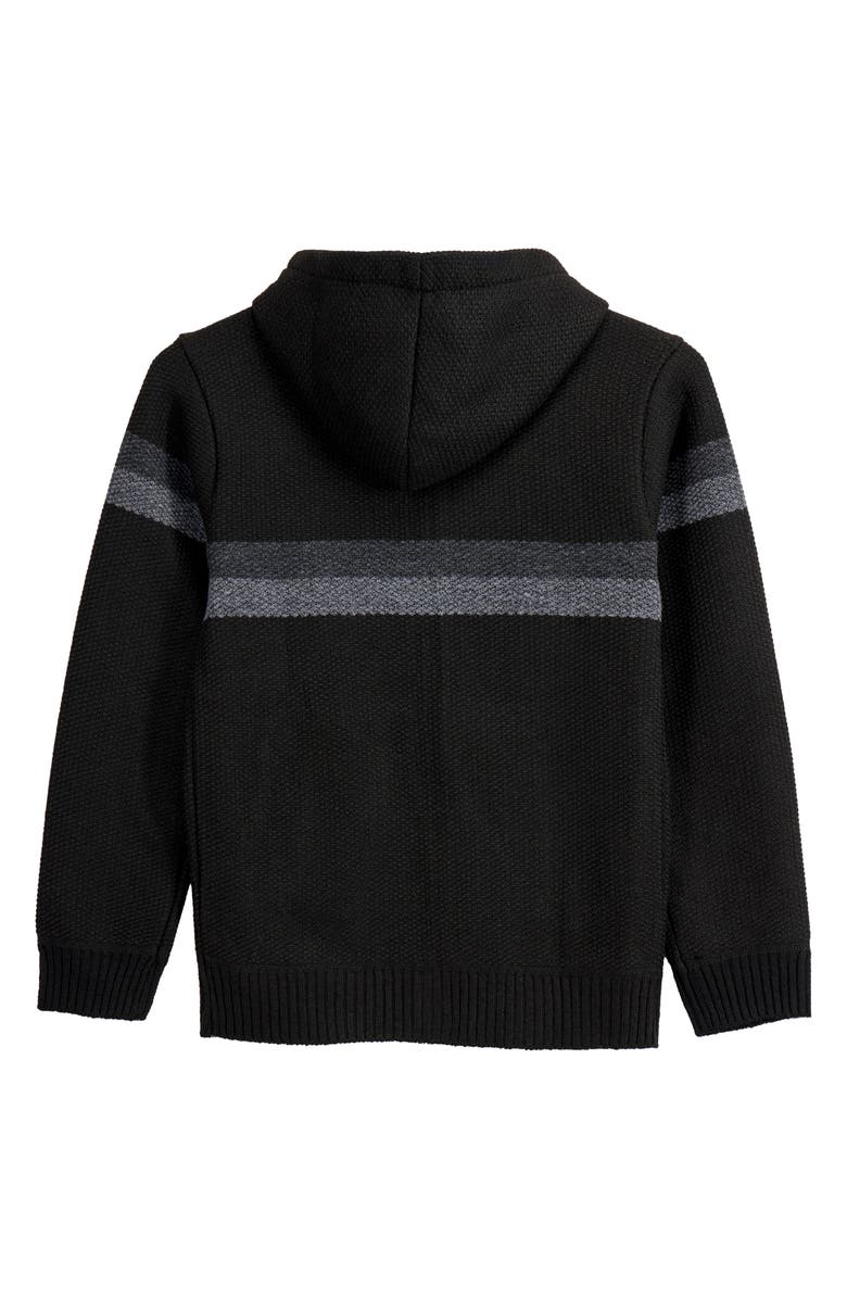 XRAY Kids' Stripe Full Zip Hoodie, Alternate, color, Black/Charcoal