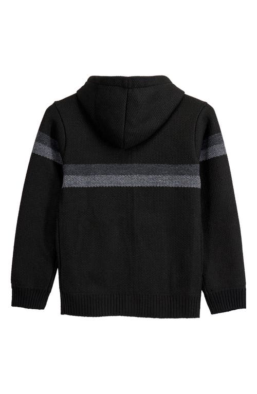 X-ray Xray Kids' Stripe Full Zip Hoodie In Black