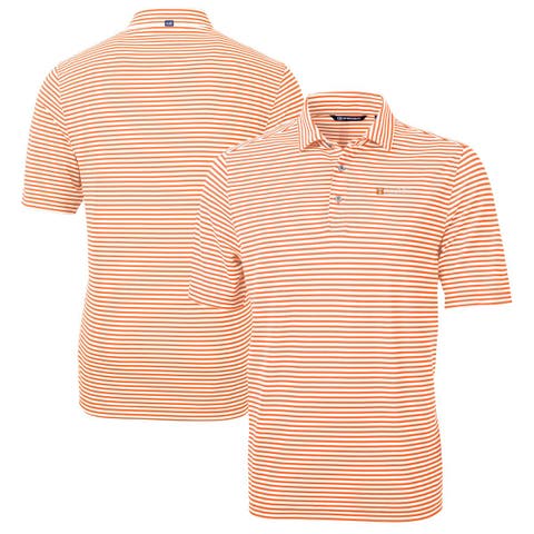 Men's Cutter & Buck  Tennessee Orange Tennessee Volunteers Alumni Logo Virtue Eco Pique Stripe Recycled Polo