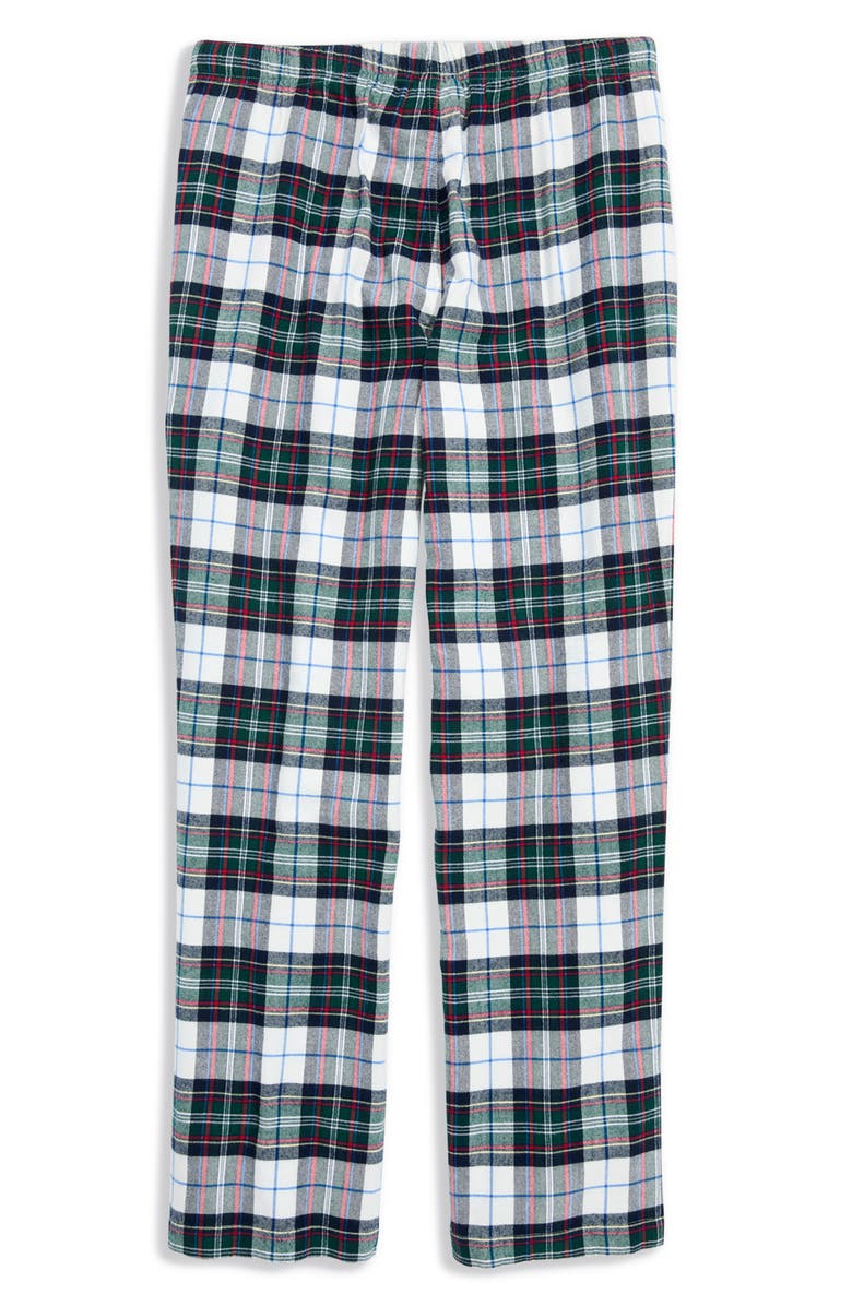 vineyard vines Holiday Print Flannel Lounge Pants, Alternate, color, White Cap