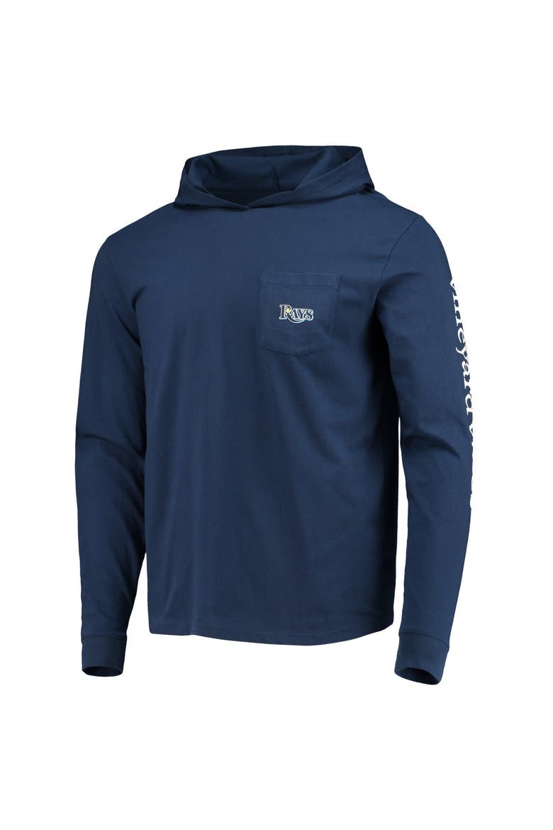 Men's Vineyard Vines Navy Tampa Bay Rays Long Sleeve Hoodie T-Shirt, Alternate, color, Navy