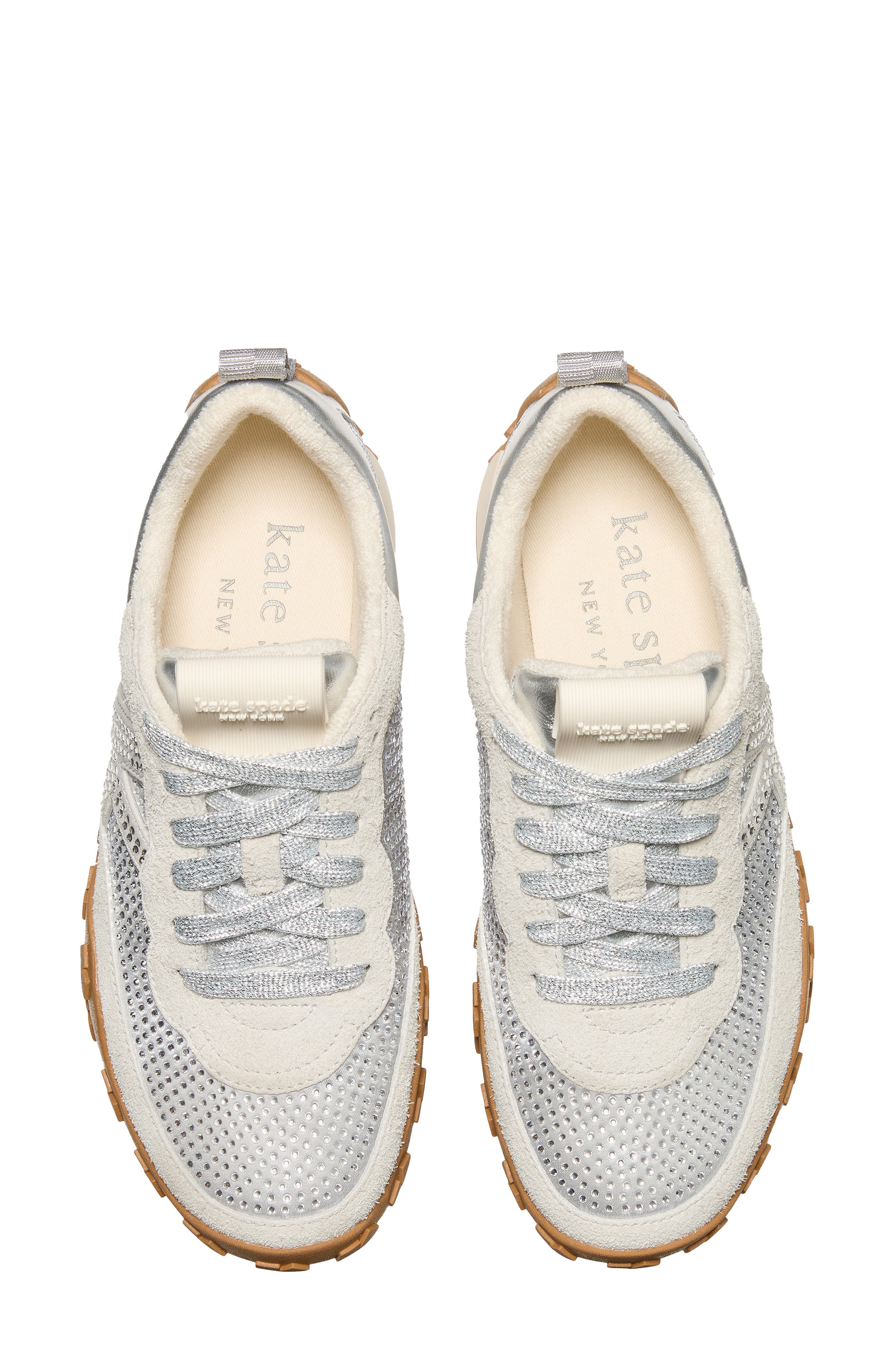 Kate Spade New York k as in kate sneaker, Alternate, color, Silver