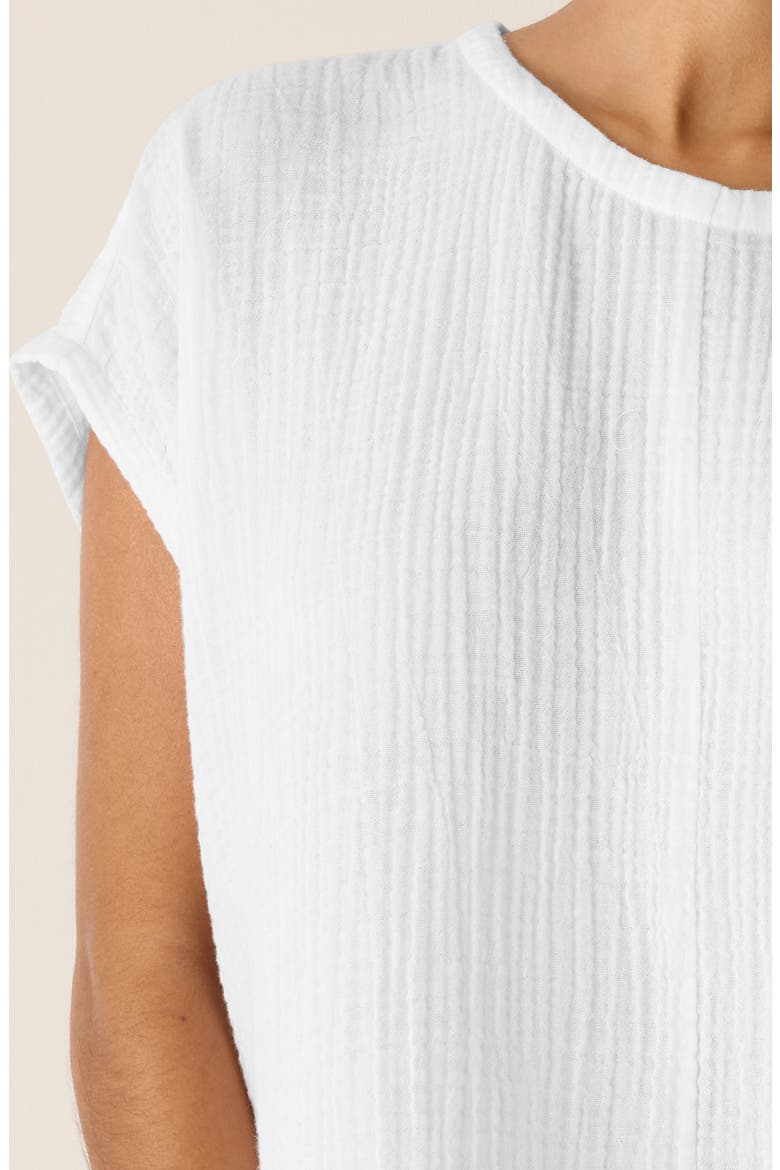 Round Neck Square Top, Alternate, color, WHITE