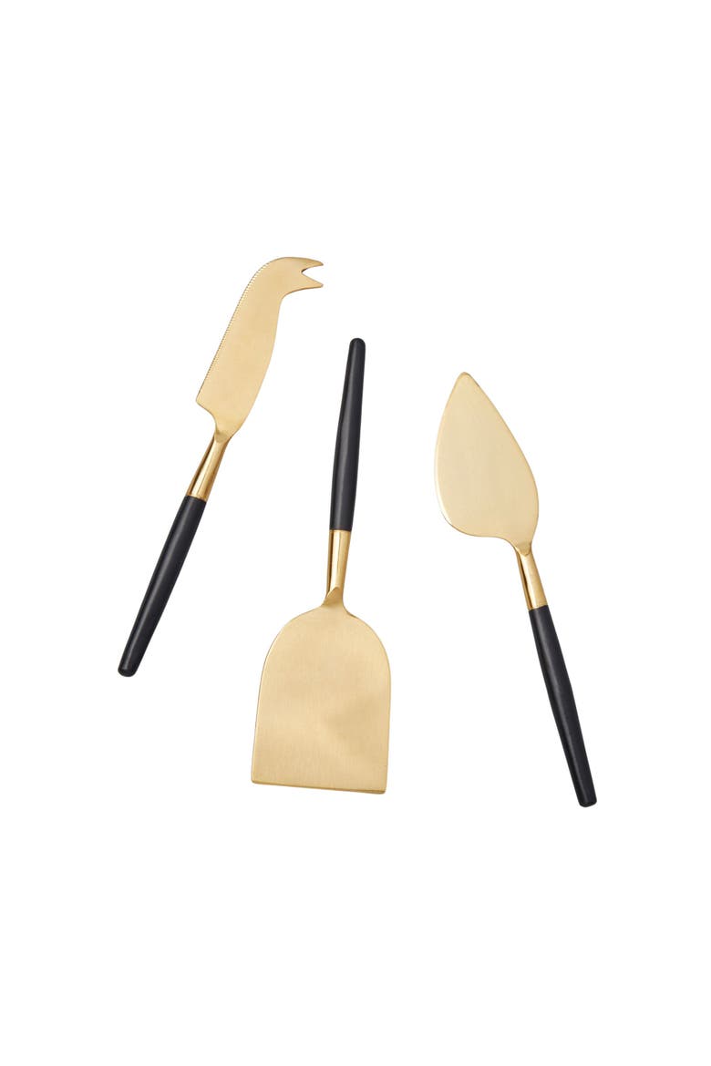 Cheese Knife - Set of 3, Main, color, Black