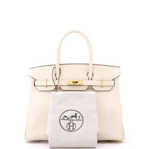 Pre-owned Hermes  Hermes Birkin Handbag Light Epsom With Rose Gold Hardware 30 In Brown