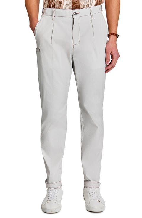 Slim Fit Solid Pleated Pants