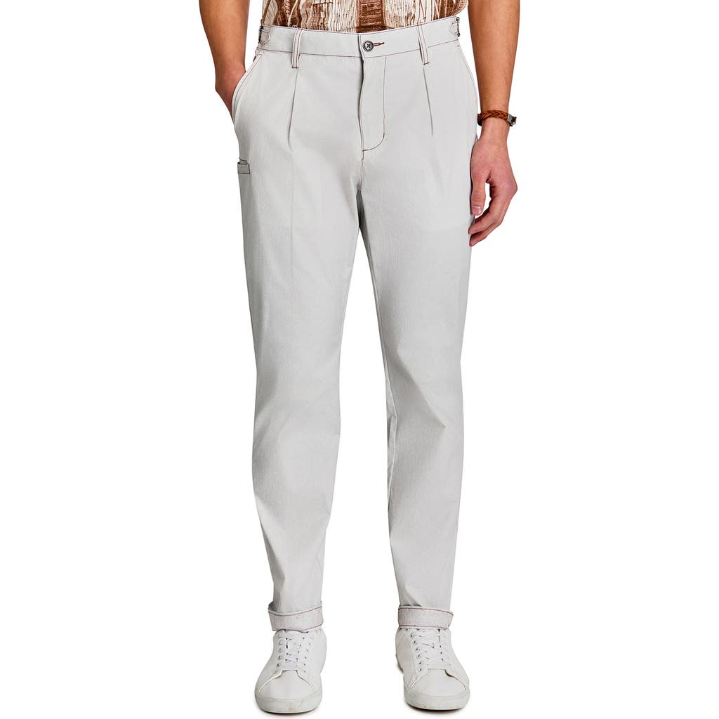 Brooklyn Brigade Solid Pleated Pant In Stone