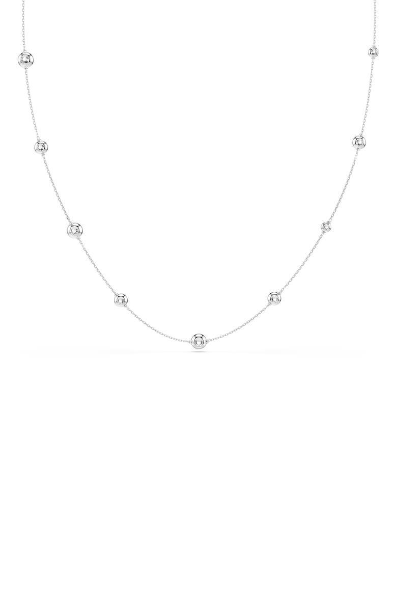 Swarovski Una Angelic Strandage Necklace, Alternate, color, White/ Silver