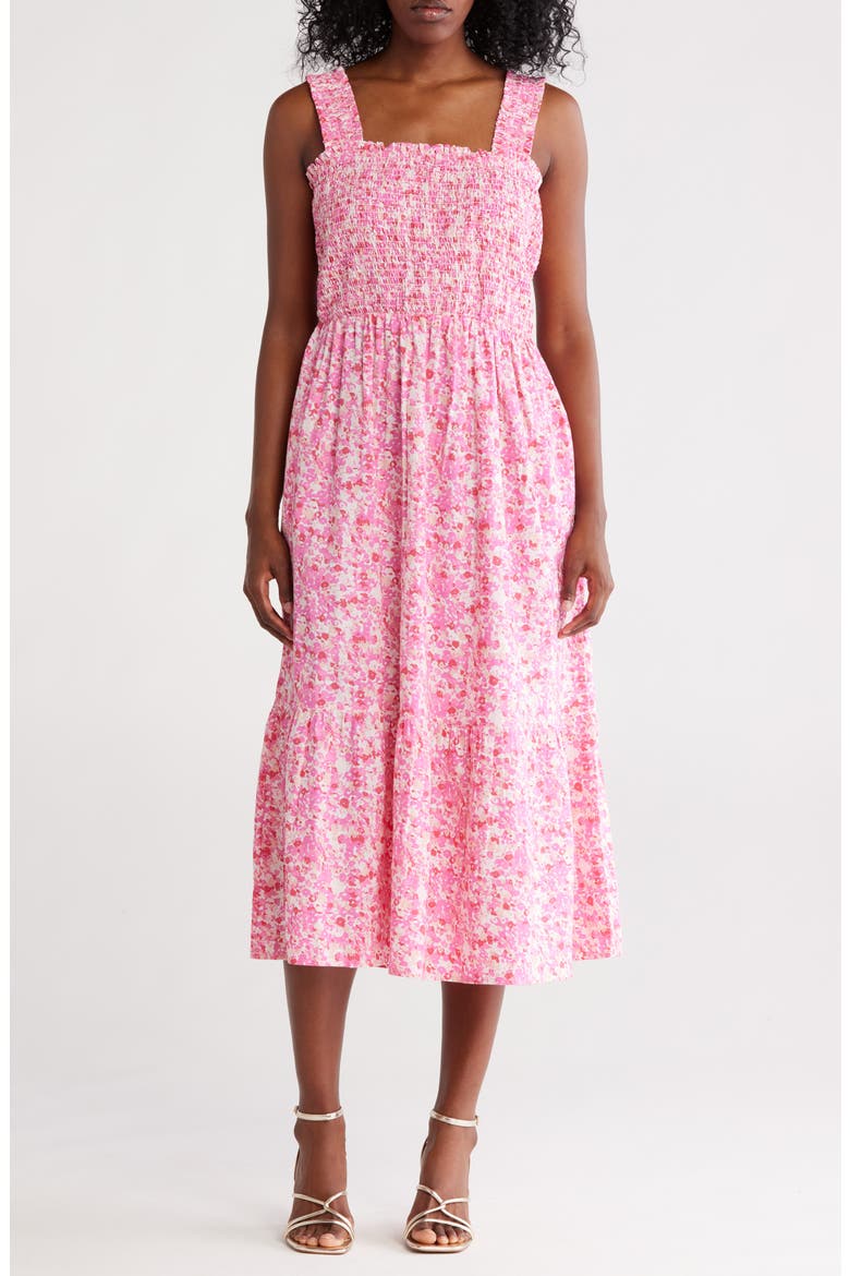 Elissa Print Sundress, Main, color, PETAL STONES