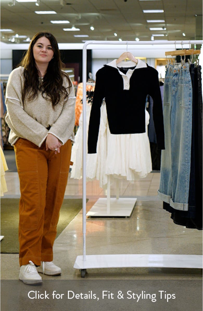 Colorblock Long Sleeve Cotton Rib Polo, sales video thumbnail