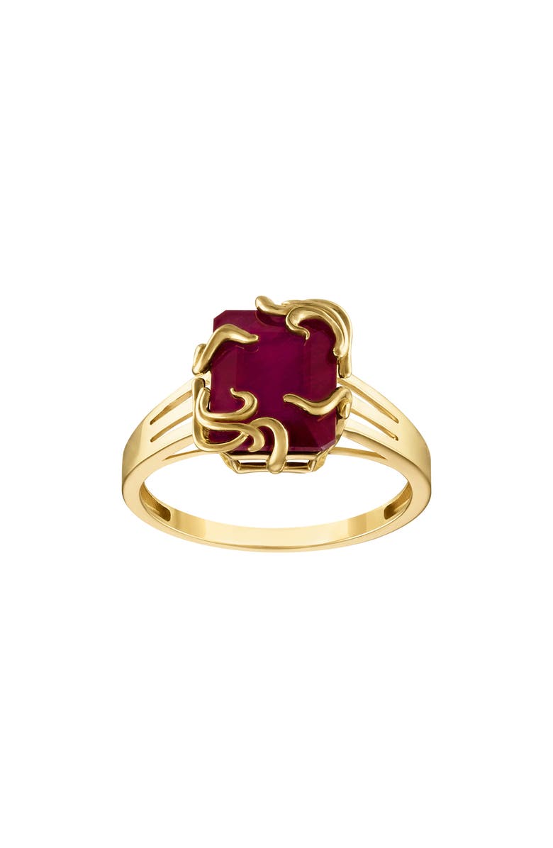 FZN Medusa 10K Gold Ruby Ring, Main, color, Ruby