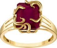 FZN Medusa 10K Gold Ruby Ring
