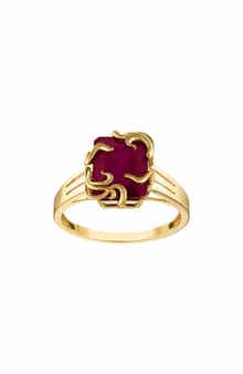 FZN Medusa 10K Gold Ruby Ring