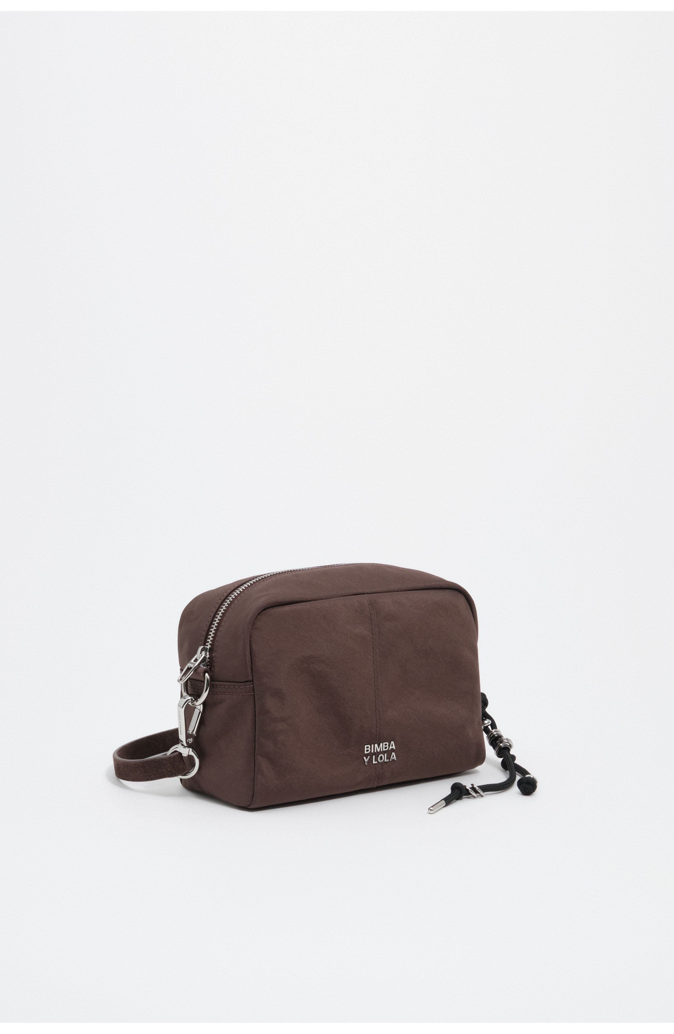 Medium Nylon Crossbody Bag, Main, color, MOKA