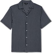 Reiss Griff Stripe Camp Shirt