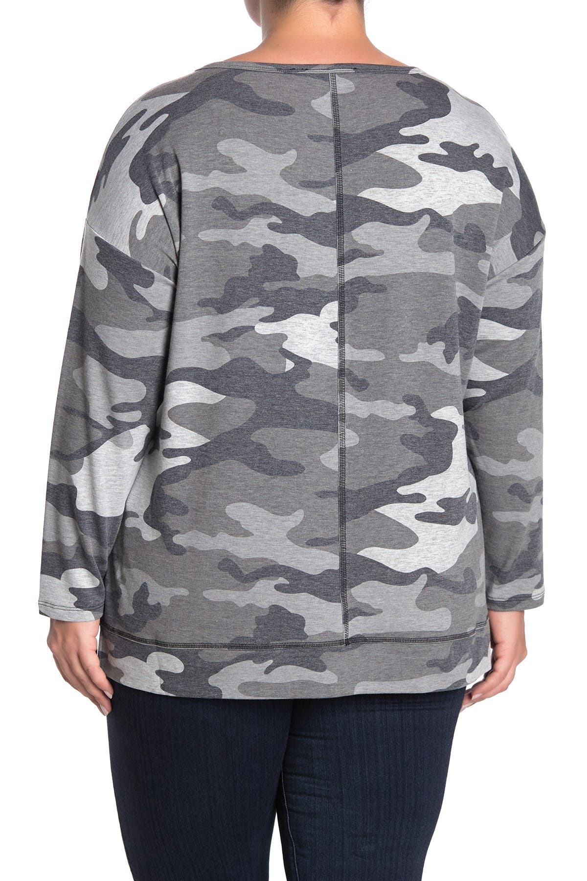 CYRUS Center Seam Camo Sweater (Women) | Nordstromrack