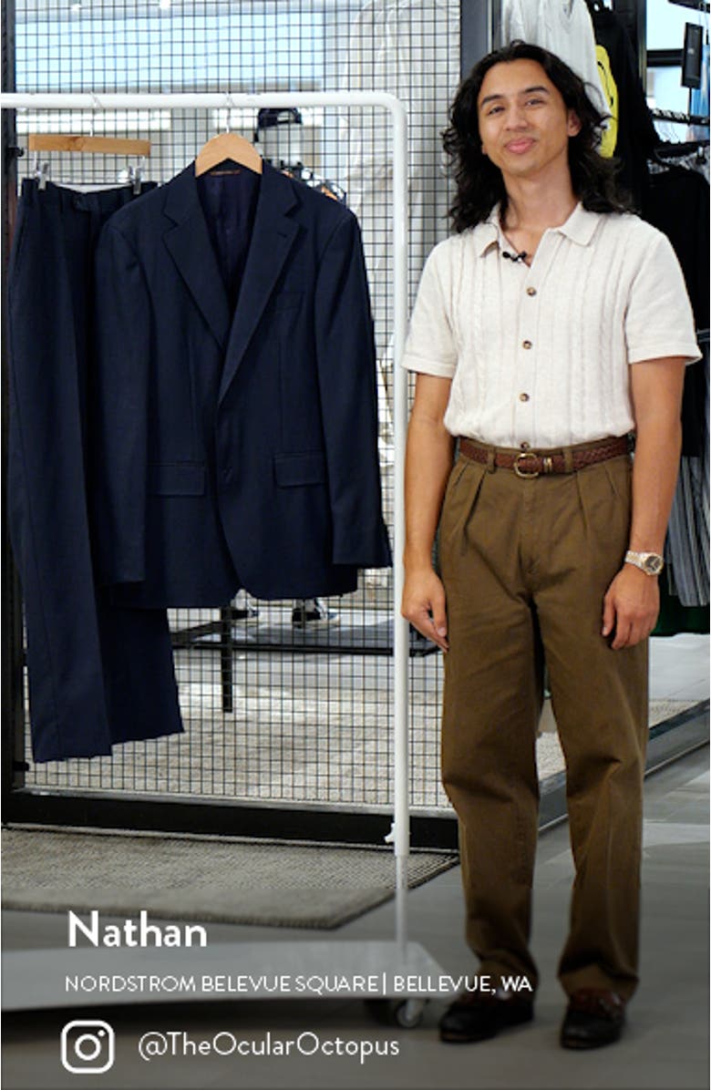 Kei Trim Fit Navy Wool Suit, sales video thumbnail