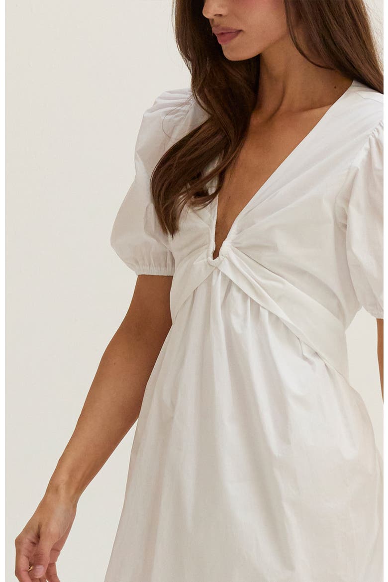 Poplin U-Wire Mini Dress, Alternate, color, White